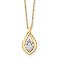 14k 3/4ct Certified Lab Grown Diamond VS/SI+ G+ Comp 18in Necklace