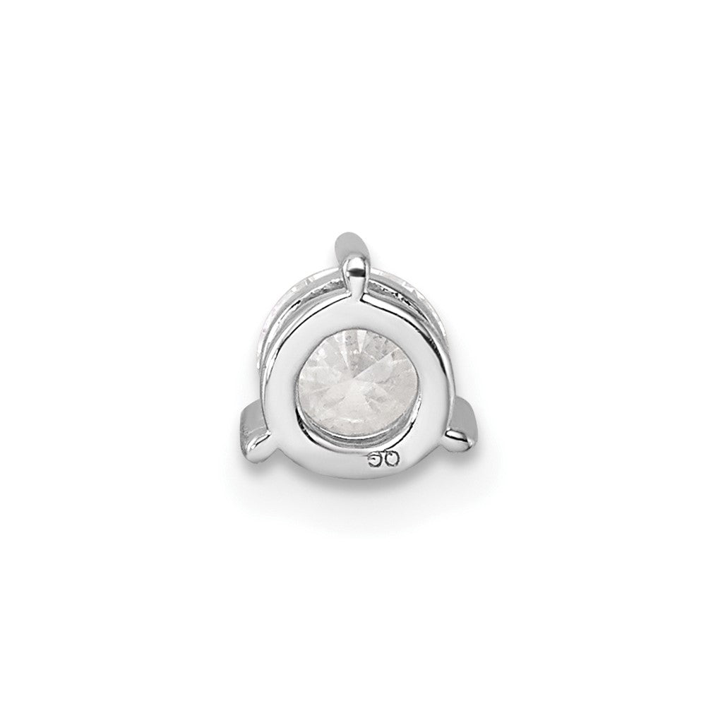 14k White Gold 1/2 ct Lab Grown Diamond VS/SI+ G+ Comp 3 Prong Chain Slide