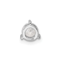 14k White Gold 1/2 ct Lab Grown Diamond VS/SI+ G+ Comp 3 Prong Chain Slide