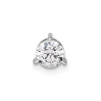 14k White Gold 1/2 ct Lab Grown Diamond VS/SI+ G+ Comp 3 Prong Chain Slide