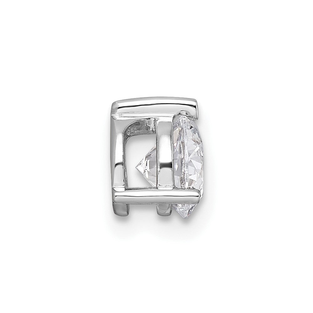 14k White Gold 3/4 ct Lab Grown Diamond VS/SI+ G+ Comp 3 Prong Chain Slide