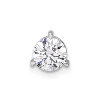 14k White Gold 3/4 ct Lab Grown Diamond VS/SI+ G+ Comp 3 Prong Chain Slide