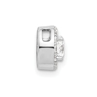 14kw 1/2ct Lab Grown Diamond VS/SI+ G+ Comp Halo Chain Slide Pendant