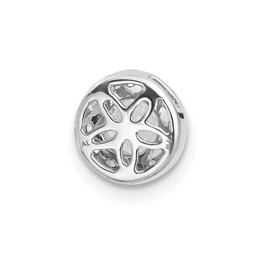 14kw 1/2ct Lab Grown Diamond VS/SI+ G+ Comp Halo Chain Slide Pendant