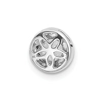 14kw 1/2ct Lab Grown Diamond VS/SI+ G+ Comp Halo Chain Slide Pendant