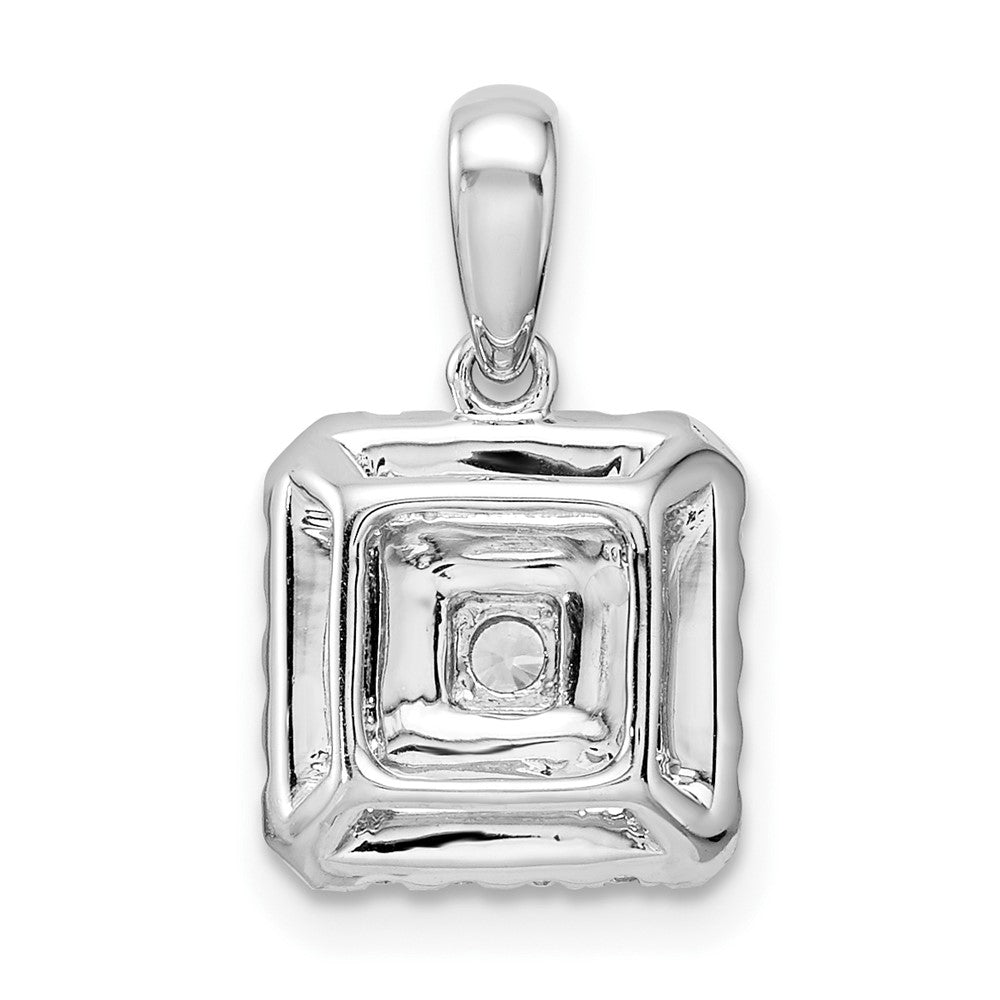 14kw 1/2ct Lab Grown Diamond VS/SI+ G+ Comp Square Cluster Pendant