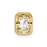 14k 1 1/5ct Cert Lab Grown Dia VS/SI+ G+ Radiant Comp 18in Halo Necklace