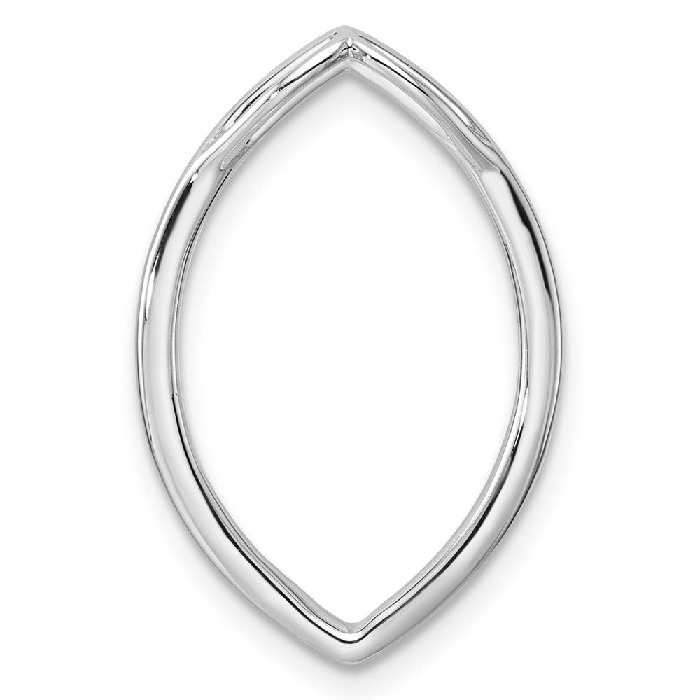 14kw 1/8ct Lab Grown Diamond VS/SI+ G+ Comp Oval Chain Slide Pendant