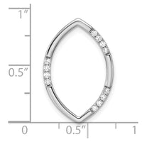14kw 1/8ct Lab Grown Diamond VS/SI+ G+ Comp Oval Chain Slide Pendant
