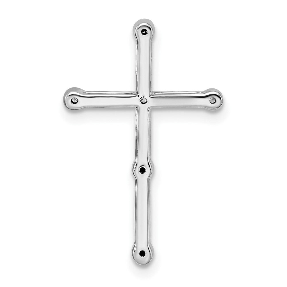 14k White Gold 1/5ct Lab Grown Diamond VS/SI+ G+ Comp Cross Chain Slide