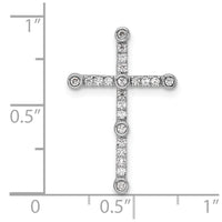 14k White Gold 1/5ct Lab Grown Diamond VS/SI+ G+ Comp Cross Chain Slide