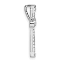 14k White Gold 1/4ct Lab Grown Diamond VS/SI+ G+ Comp Cross Chain Slide
