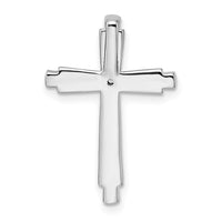 14k White Gold 1/4ct Lab Grown Diamond VS/SI+ G+ Comp Cross Chain Slide