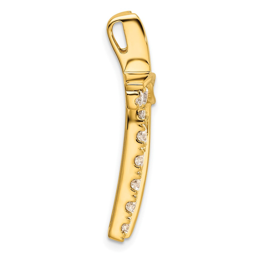 14k 1ct Lab Grown Diamond VS/SI+ G+ Comp Cross Chain Slide Pendant