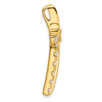 14k 1ct Lab Grown Diamond VS/SI+ G+ Comp Cross Chain Slide Pendant
