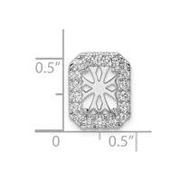 14kw 2 1/2 ct Lab Grown Dia VS/SI+ G+ Radiant Complete Halo Chain Slide