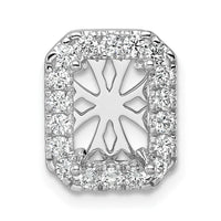 14kw 2 1/2 ct Lab Grown Dia VS/SI+ G+ Radiant Complete Halo Chain Slide