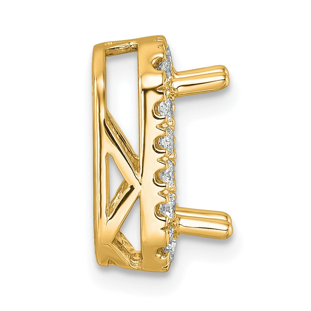 14k 2 1/2 ct Lab Grown Diamond VS/SI+ G+ Radiant Comp Halo Chain Slide