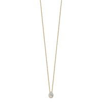 14k 2 3/8 ct Cert Lab Grown Dia VS/SI+ G+ Comp 18 in Halo Pendant Necklace