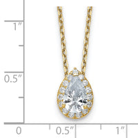 14k 2 3/8 ct Cert Lab Grown Dia VS/SI+ G+ Comp 18 in Halo Pendant Necklace