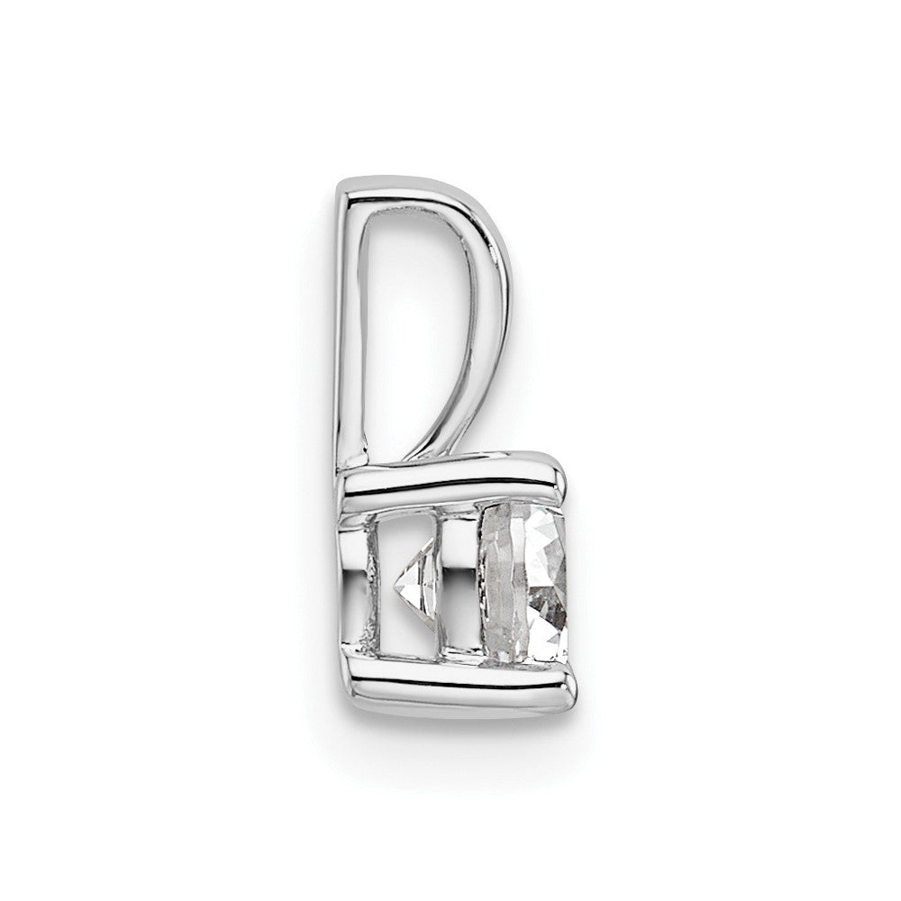 14kw 1/2 ct Cert Lab Grown Dia VS+ F+ Round Complete 4 Prong Pendant