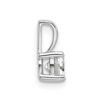 14k White Gold 1/2 ct Lab Grown Dia VS+ F+ Round Comp 4 Prong Pendant
