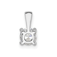 14kw 1/2 ct Cert Lab Grown Dia VS+ F+ Round Complete 4 Prong Pendant