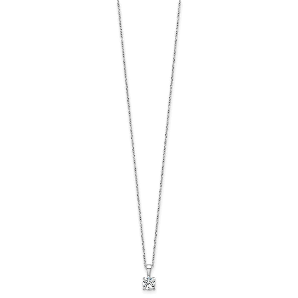 14kw 1/2ct Cert Lab Grown Dia VS/SI+ G+ Comp 18in Pendant Necklace