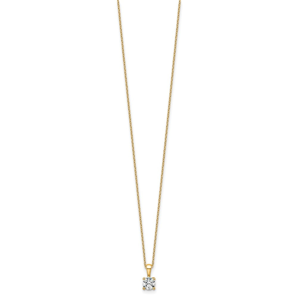 14k 1/2ct Certified Lab Grown Dia VS/SI+ G+ Comp 18in Pendant Necklace