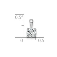 14kw 3/4 ct Cert Lab Grown Dia VS+ F+ Round Complete 4 Prong Pendant