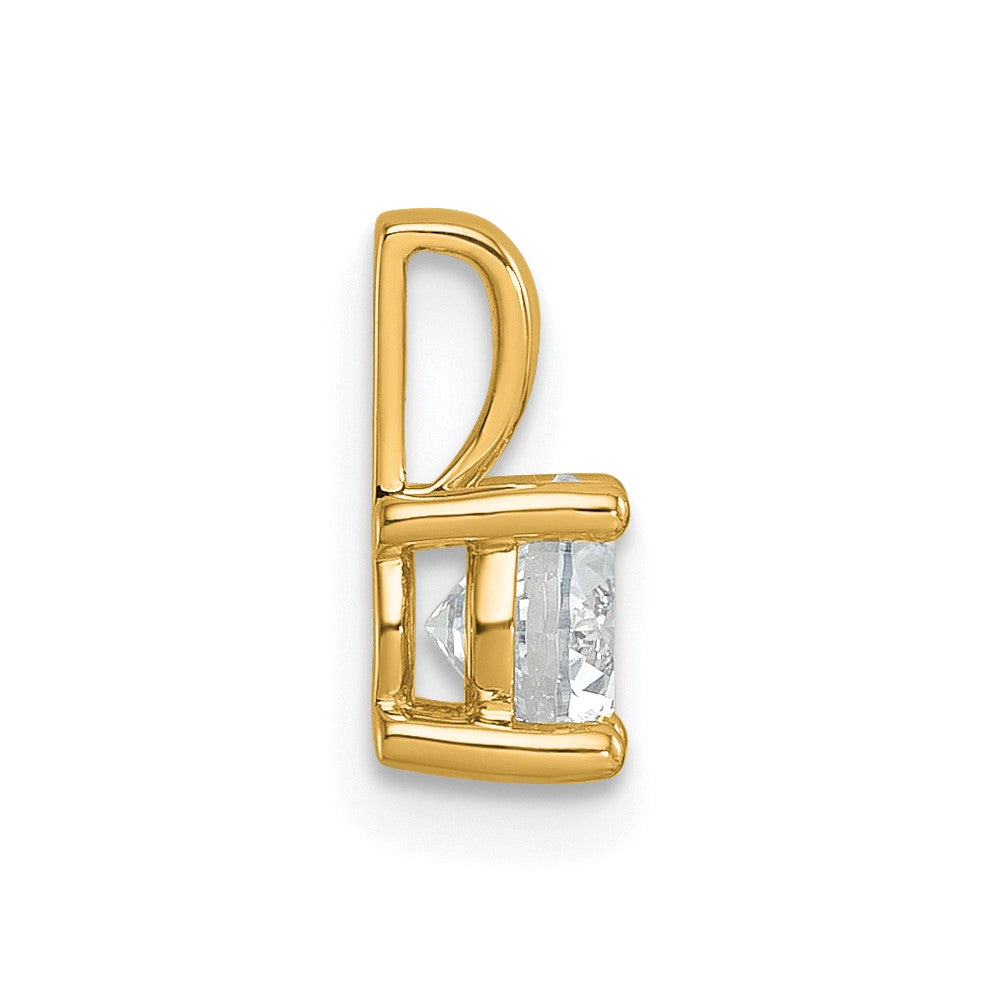14k 3/4 ct Cert Lab Grown Diamond VS/SI+ G+ Round Comp 4 Prong Pendant