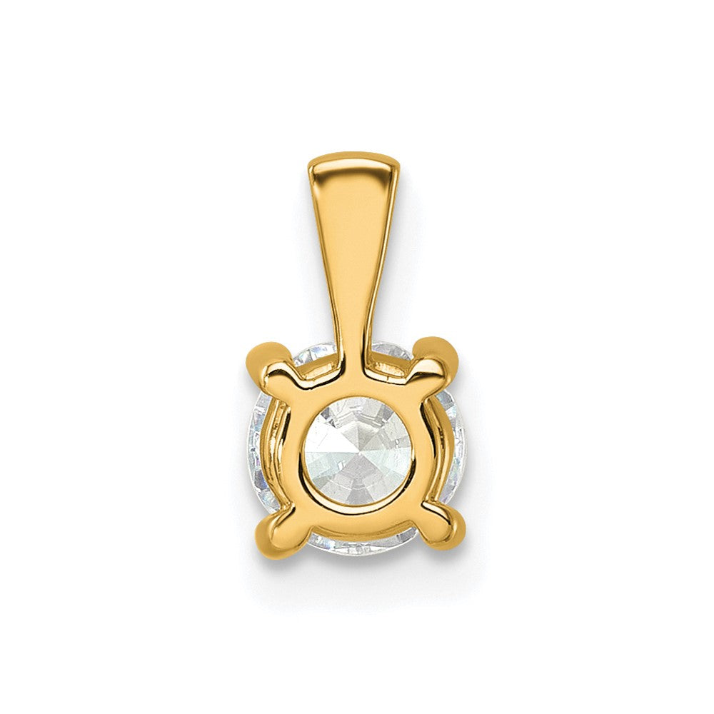 14k 3/4 ct Cert Lab Grown Diamond VS/SI+ G+ Round Comp 4 Prong Pendant