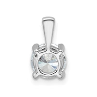 14k White Gold 1 ct Lab Grown Dia VS/SI+ G+ Round Comp 4 Prong Pendant