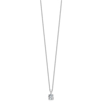 14kw 1ct Cert Lab Grown Dia VS+ F+ Comp 18in 4 Prong Pendant Necklace