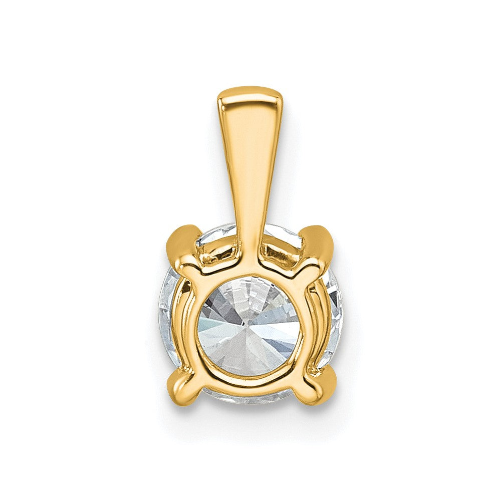 14k 1 ct Lab Grown Diamond VS+ F+ Round Complete 4 Prong Pendant
