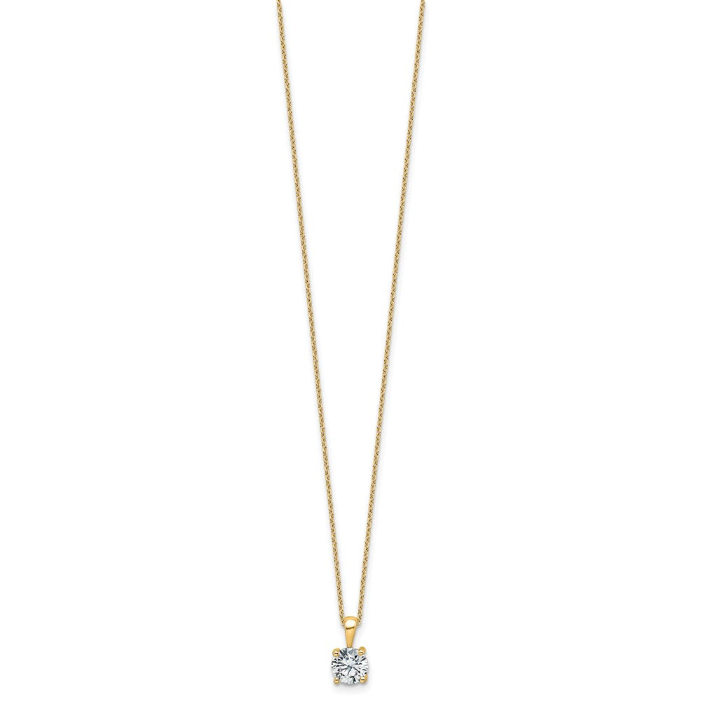 14k 1ct Certified Lab Grown Dia VS+ F+ Comp 18in Pendant Necklace