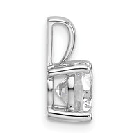 14kw 1 1/2 ct Cert Lab Grown Dia VS+ F+ Round Complete 4 Prong Pendant