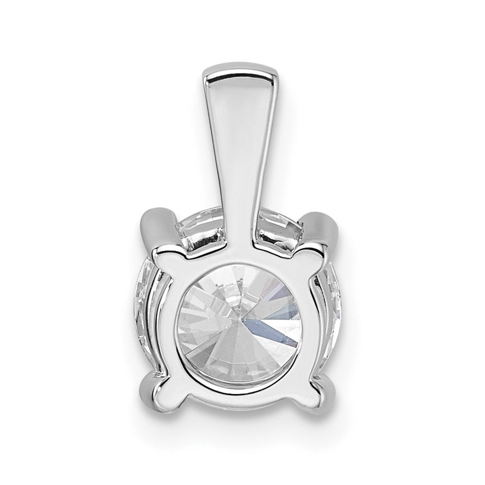 14k White Gold 1 1/2 ct Lab Grown Dia VS+ F+ Round Comp 4 Prong Pendant