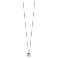 14kw 1 1/2ct Lab Grown Dia VS/SI+ G+ Comp 18in 4 Prong Pendant Necklace