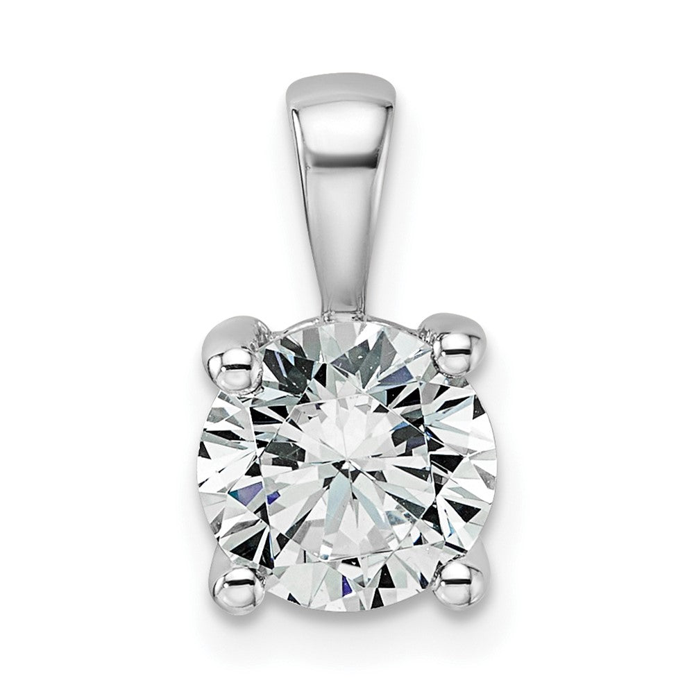 14kw 1 1/2 ct Cert Lab Grown Dia VS+ F+ Round Complete 4 Prong Pendant