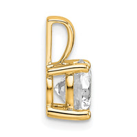 14k 1 1/2 ct Cert Lab Grown Diamond VS+ F+ Round Comp 4 Prong Pendant