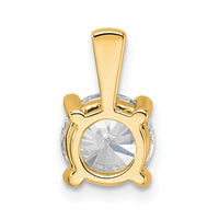 14k 1 1/2 ct Cert Lab Grown Diamond VS/SI+ G+ Round Comp 4 Prong Pendant