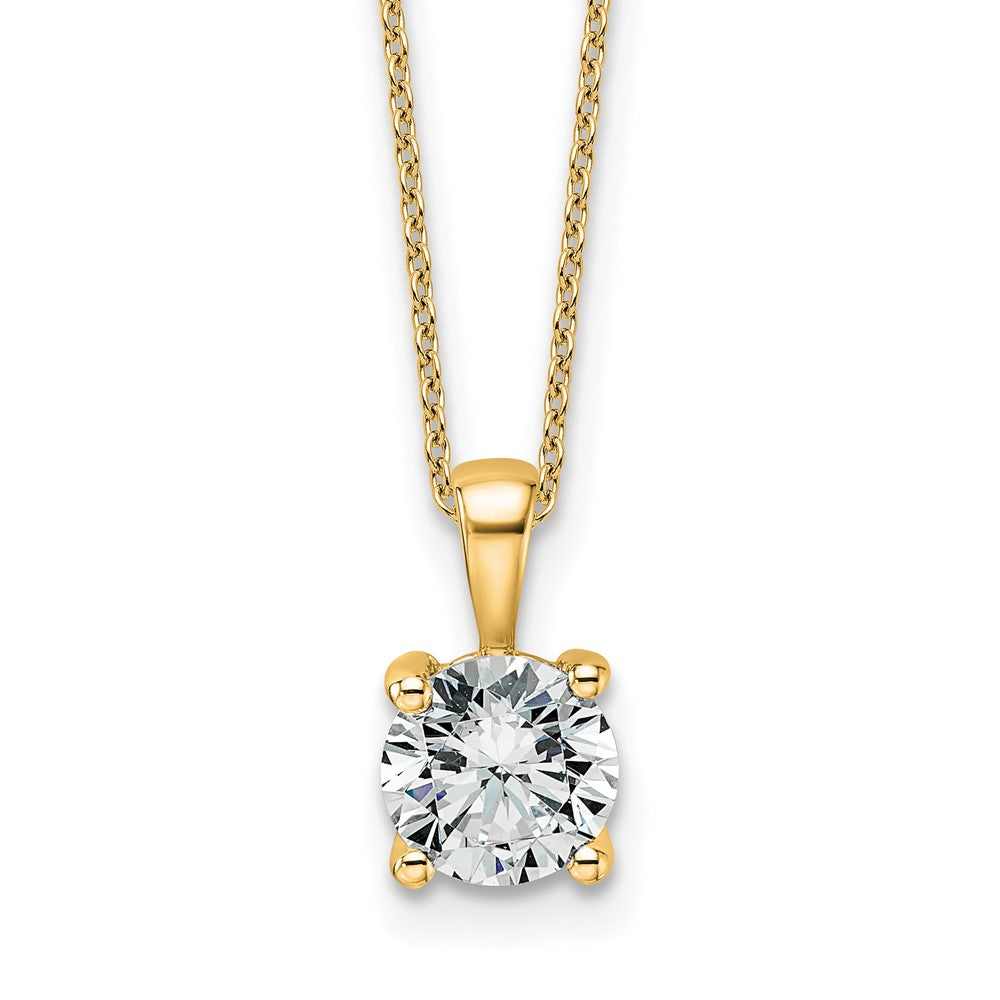 14k 1 1/2ct Certified Lab Grown Dia VS+ F+ Comp 18in Pendant Necklace