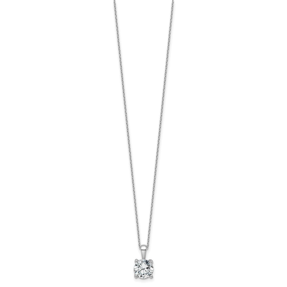14kw 2ct Lab Grown Dia VS/SI+ G+ Comp 18in 4 Prong Pendant Necklace