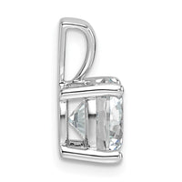 14k White 2 1/2 ct Lab Grown Dia VS/SI+ G+ Round Comp 4 Prong Pendant