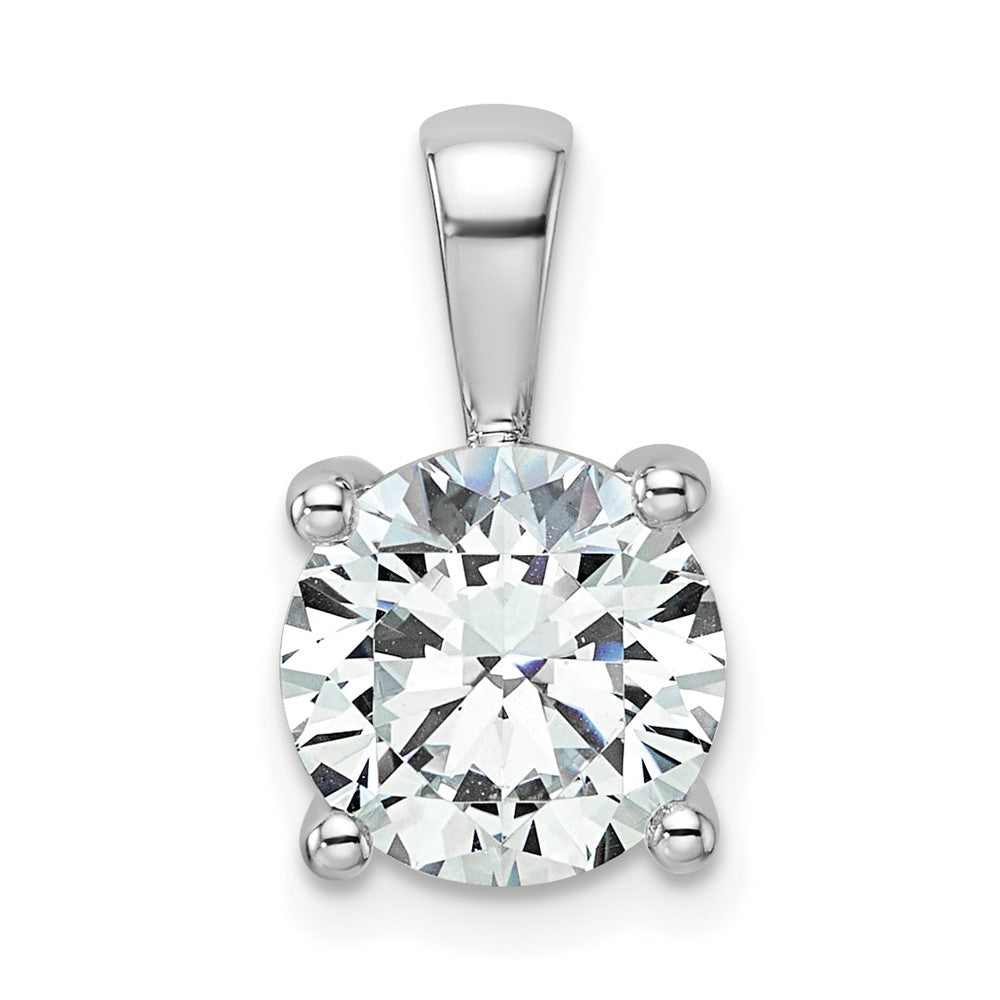 14kw 2 1/2 ct Cert Lab Grown Dia VS/SI+ G+ Round Comp 4 Prong Pendant
