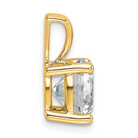 14k 2 1/2 ct Cert Lab Grown Diamond VS/SI+ G+ Round Comp 4 Prong Pendant