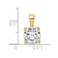 14k 2 1/2 ct Lab Grown Diamond VS/SI+ G+ Round Complete 4 Prong Pendant