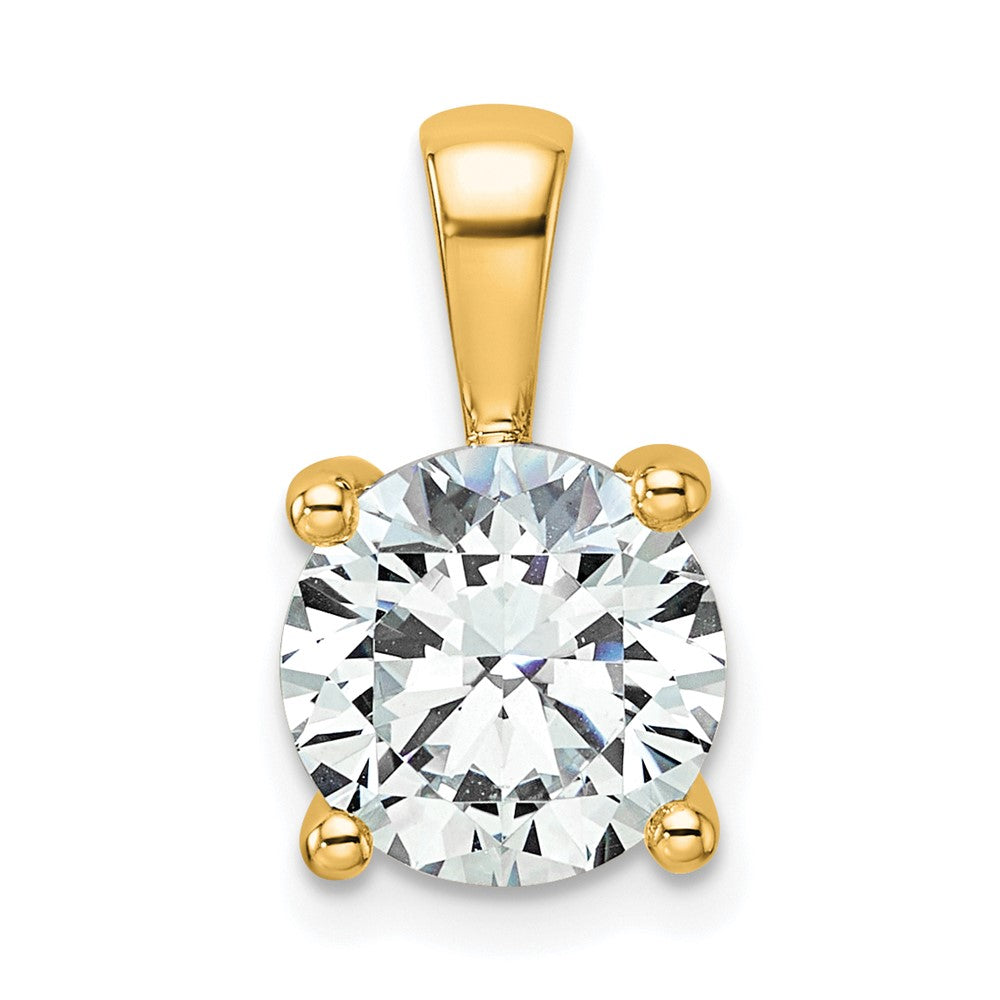 14k 2 1/2 ct Lab Grown Diamond VS/SI+ G+ Round Complete 4 Prong Pendant