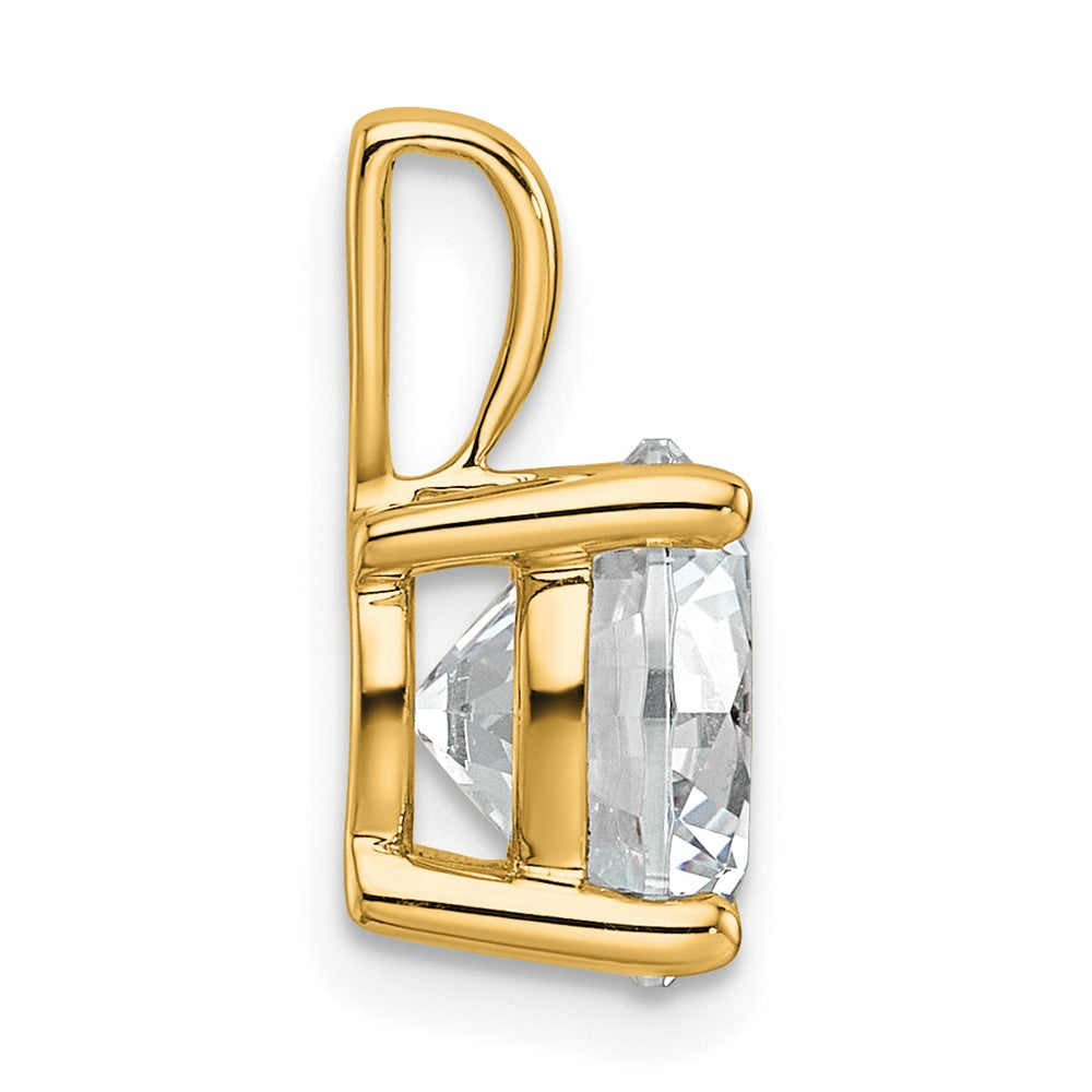 14k 3 ct Lab Grown Diamond VS/SI+ G+ Round Complete 4 Prong Pendant